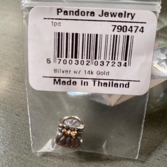 Pandora Charm - Handbag with 14 my gold bow - Picture 2 of 2